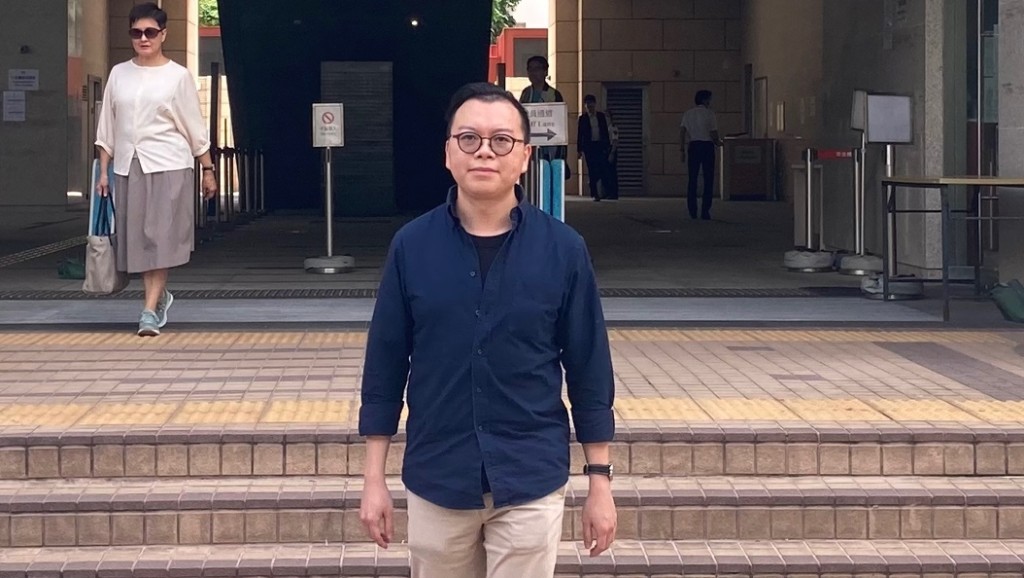 被告何啟明今日上庭。陳子豪攝