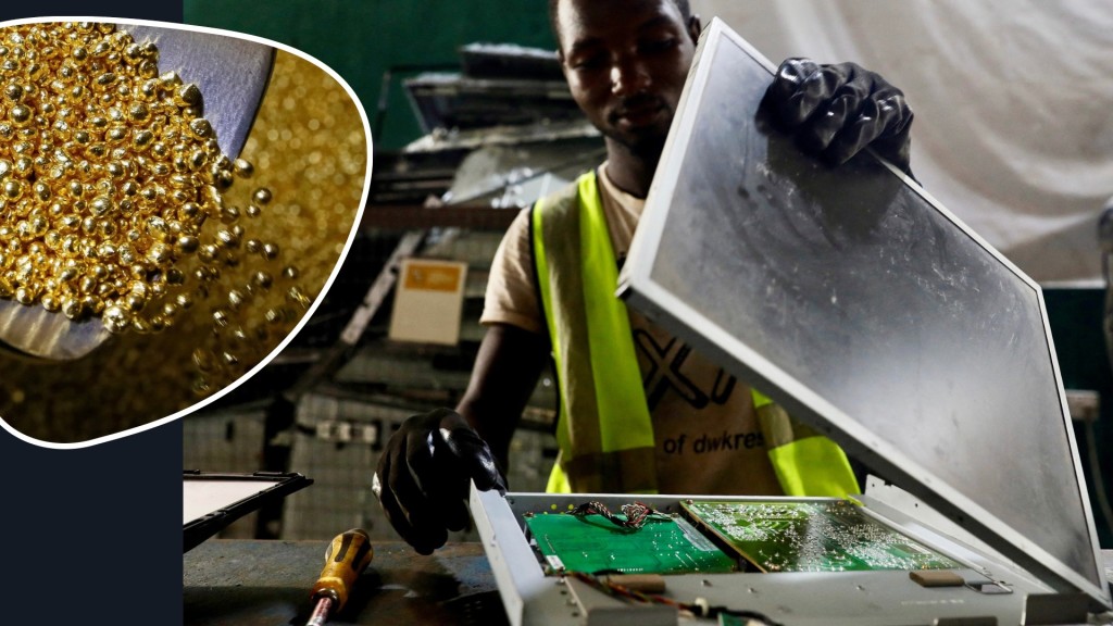 黃金是電子工業中的重要材料。 路透社