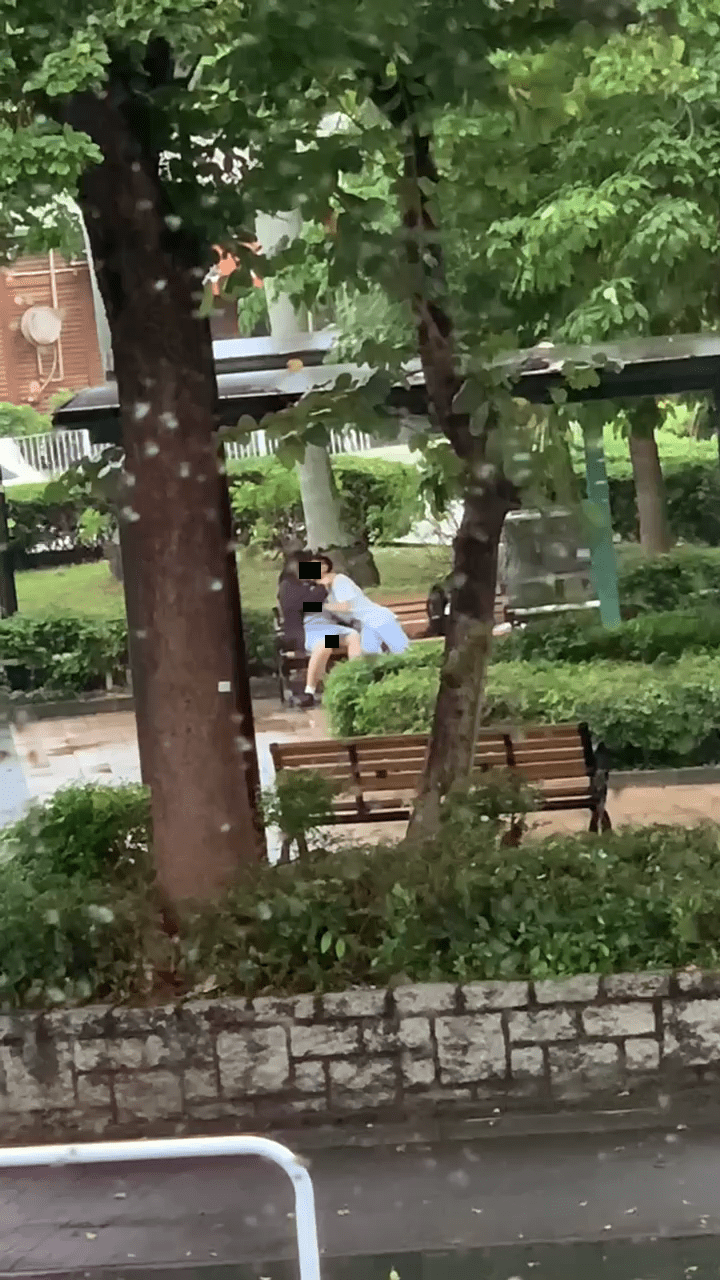 網絡瘋傳一段中學生情侶在公園內親熱越軌的影片。
