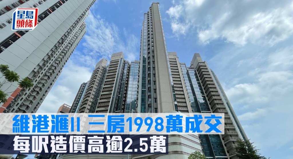 維港滙II 三房1998萬元成交。