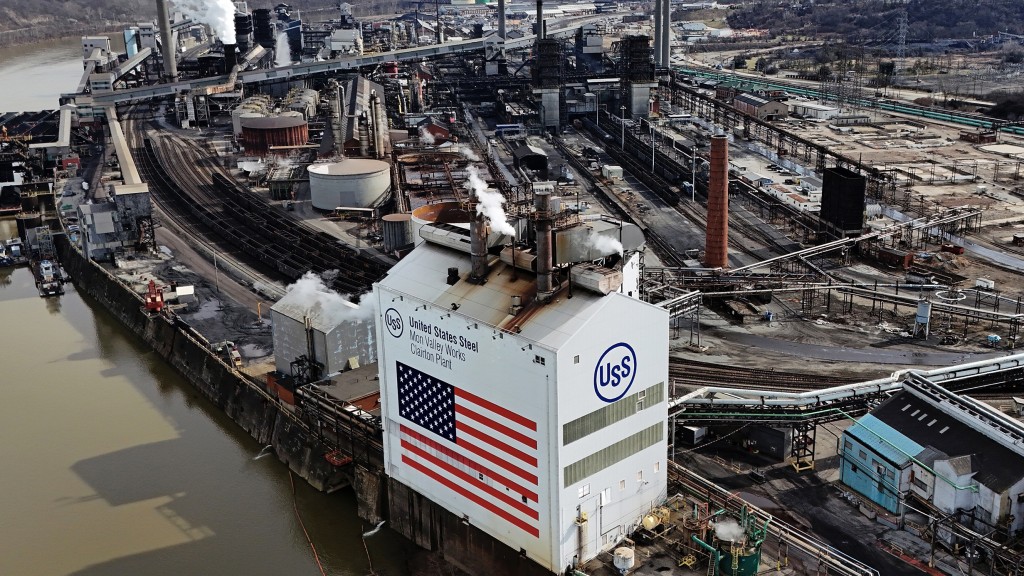 美国钢铁公司位于宾夕法尼亚州克莱顿的蒙谷工厂克莱顿工厂。 美联社