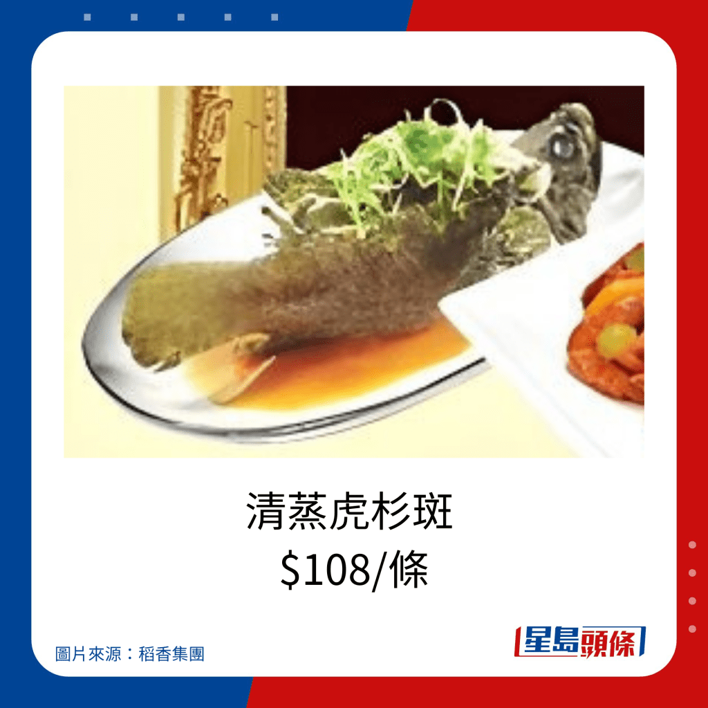 清蒸虎杉斑  $108/条