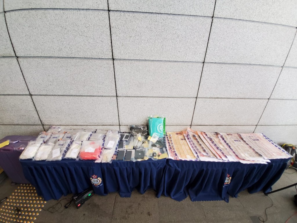 警方檢獲市值約3180萬港元懷疑可卡因。