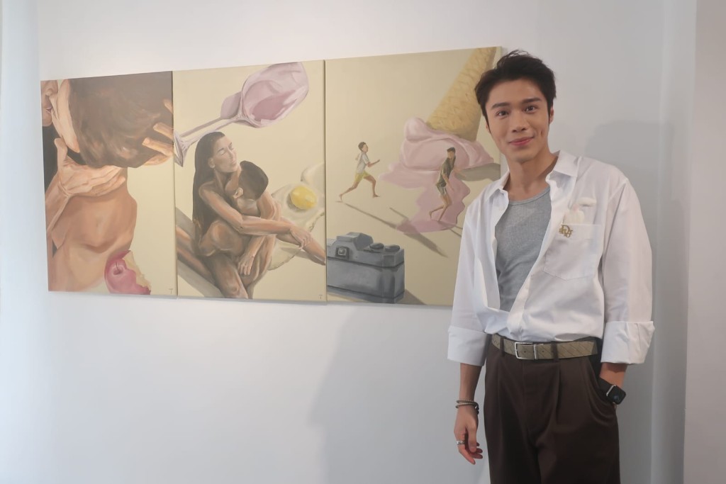 他说：「好开心终于开到画展，将来希望冲出国际，仲可以靠画画养老。」