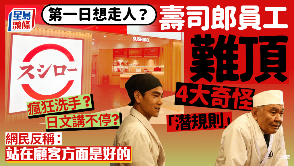 壽司郎員工難頂4大奇怪「潛規則」 苦訴：第一天就想走人！網民反稱是好事？