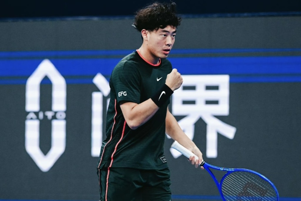 黃澤林今晚將出戰ATP250杭州站的八強賽。微博圖片 黃澤林今晚將出戰ATP250杭州站的八強賽。微博圖片