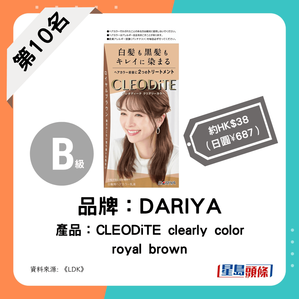 第10名：DARIYA  - CLEODiTE clearly color royal brown