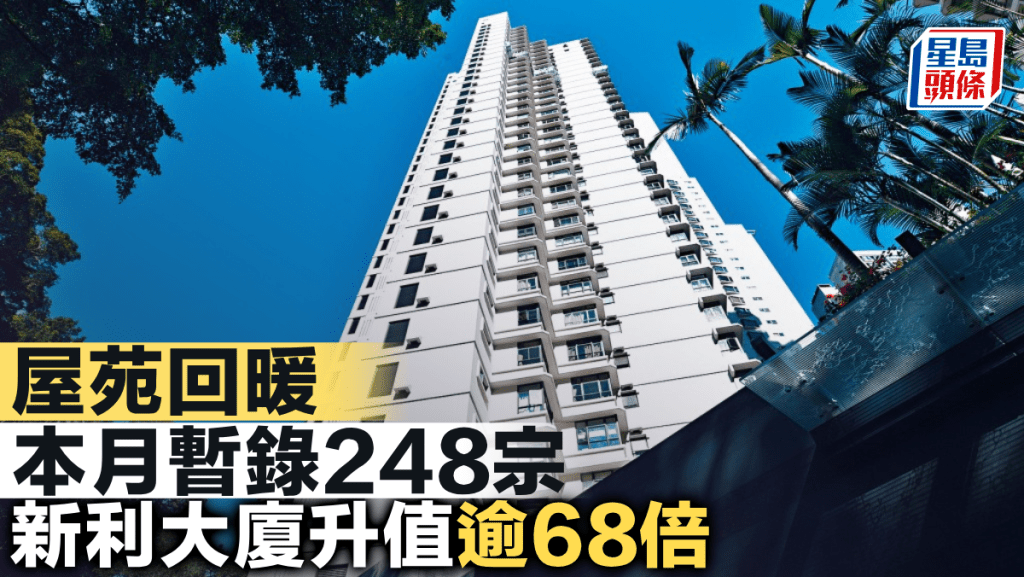 屋苑回暖本月暫錄248宗獲利 新利大廈升值逾68倍