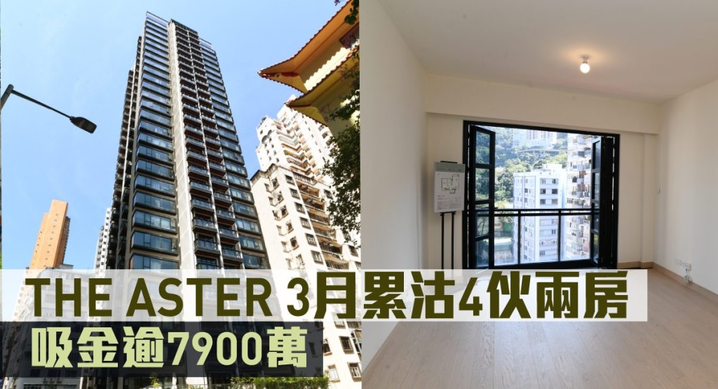THE ASTER 3月累沽4伙兩房。