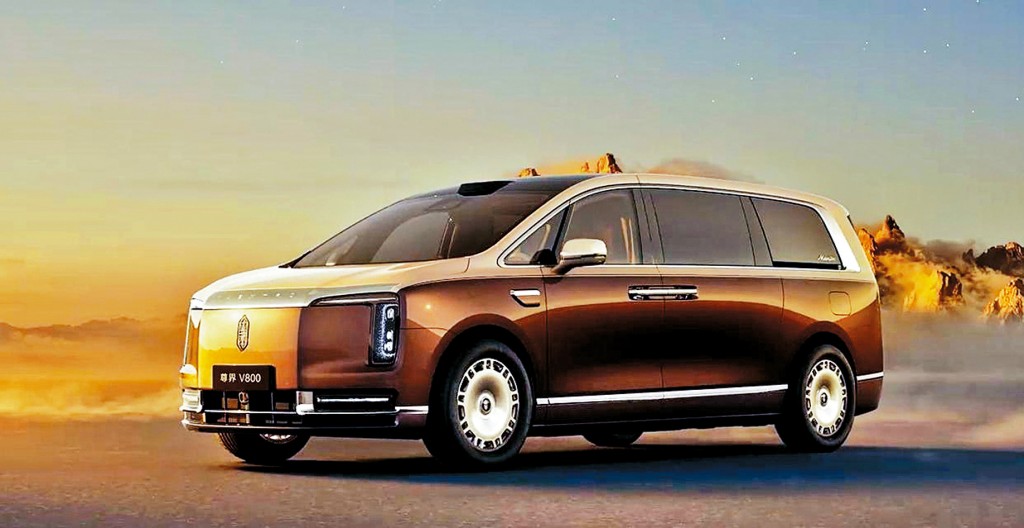 華為與江淮汽車聯合打造新能源汽車「尊界V800」。
