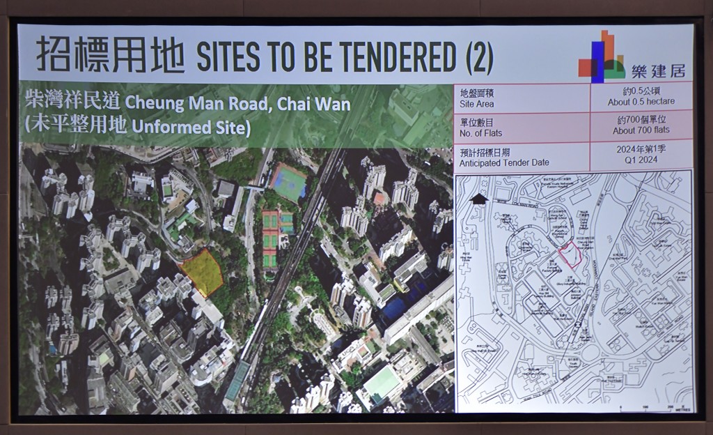 政府公布推出柴湾用地为「乐建居」计划首幅推售土地。资料图片