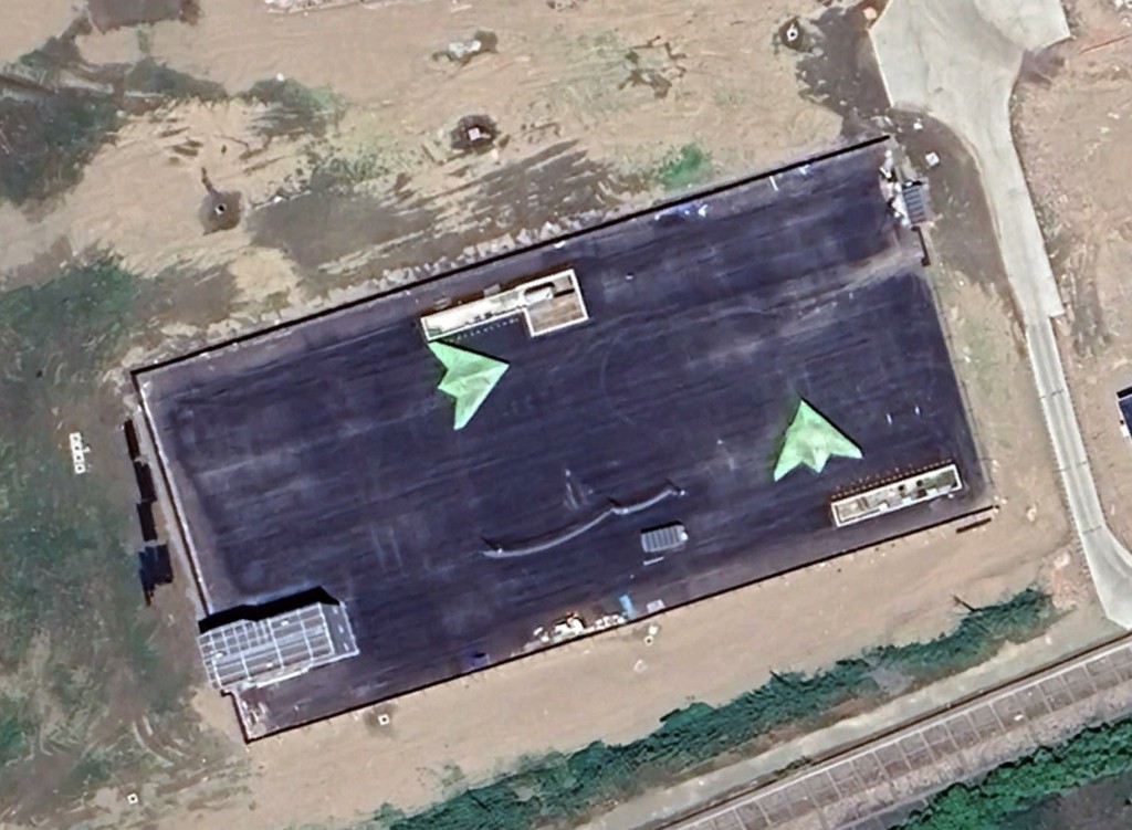 卫星拍摄到「攻击-11」测试机现身上海造船厂附近。