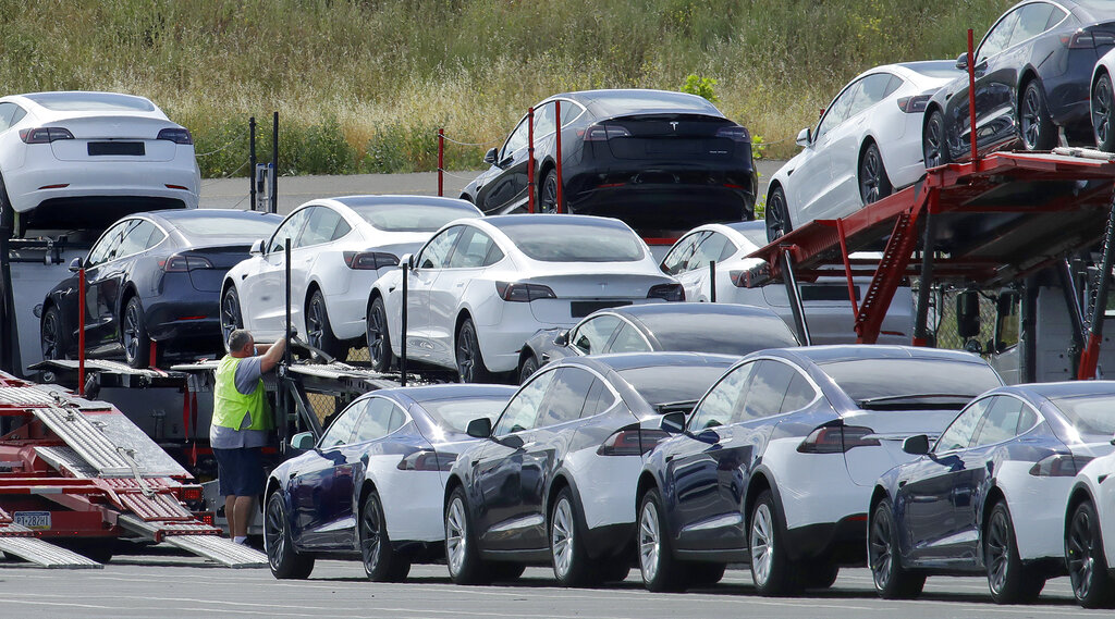 電動車製造商Tesla。AP