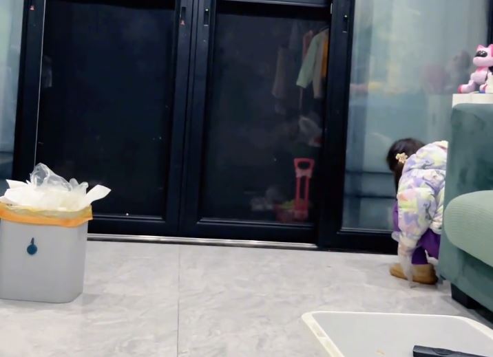 可可為了養狗，首次做剷屎官忍不住嘔吐的短片被瘋傳。抖音