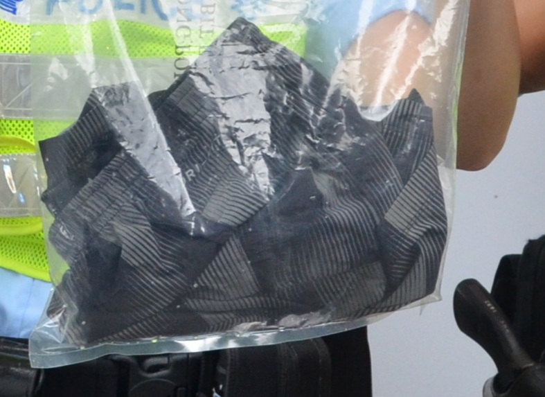 警方展示死者物品。 林思明攝