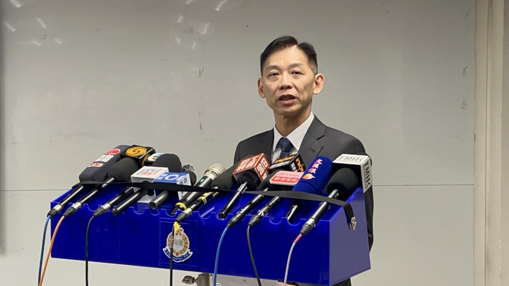 大埔警区助理指挥官 (刑事) 警司钟志强交代案情。