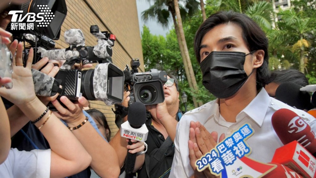 贺军翔今日下午以被告身份传唤出庭。（TVBS新闻网图片）