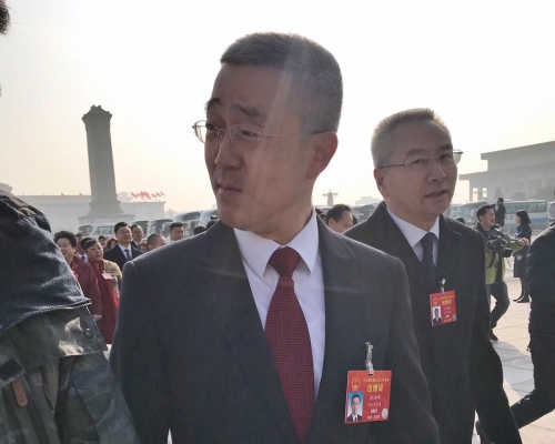 胡海峰今天出席全國人大會議預備會議。張言天攝