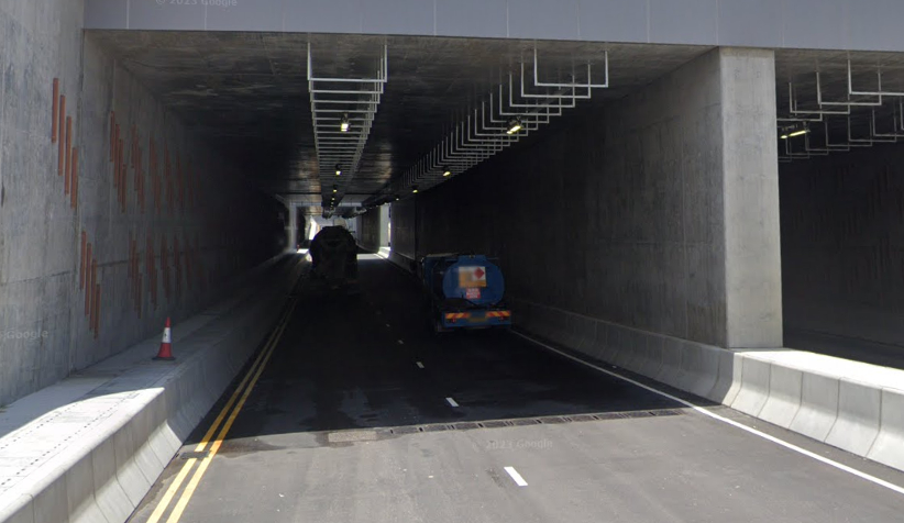 事发前隧道情况。Google Map