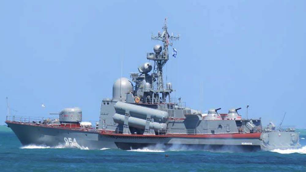 「伊萬諾維茨號」是一艘小型導彈軍艦，通常載有約40名船員。網上圖片