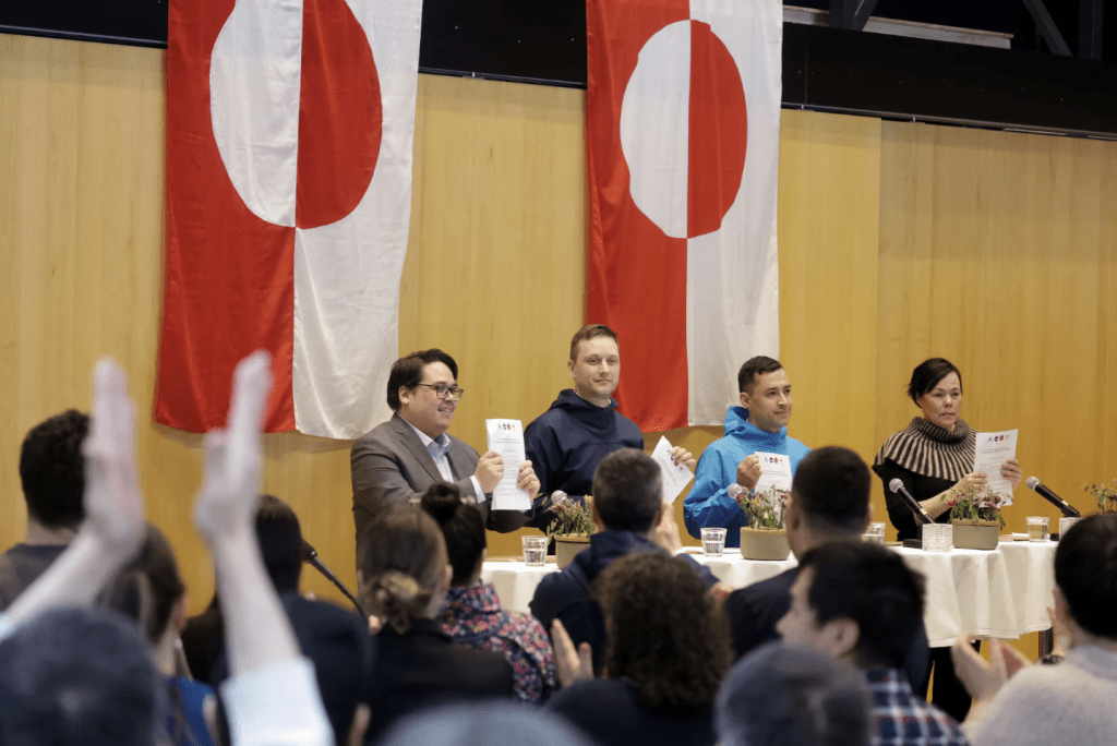 格陵兰岛的四个政党28日在首府努克签署联合执政协议，组成新一届自治政府。路透社