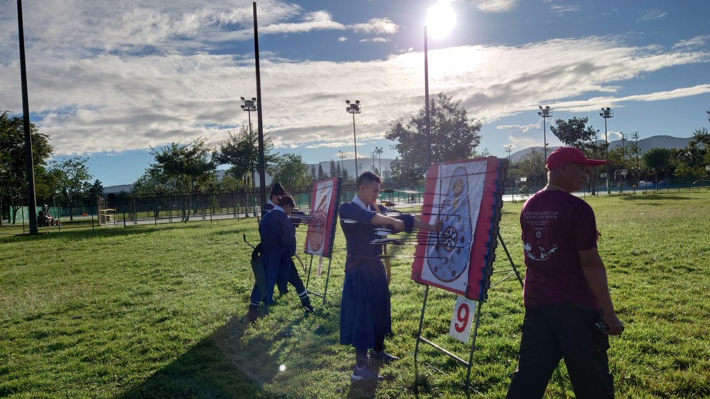 传统弓协会队伍上月前往台湾。 