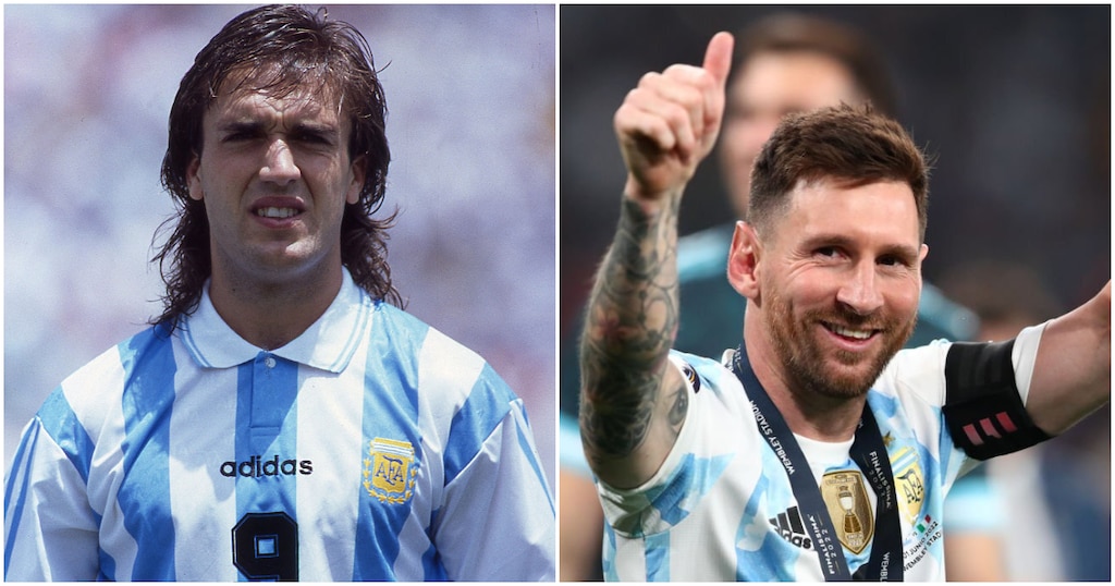 美斯是阿根廷國家隊史上首席射手，戰神排第二。網上圖片