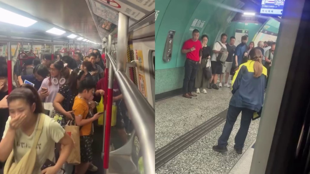 鰂魚涌站列車內乘客充電池冒煙 車廂人潮大驚躲避