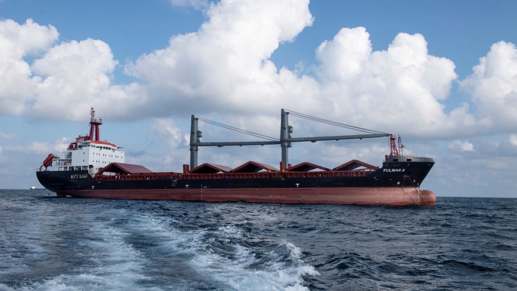 半年來首艘外國貨輪駛進烏克蘭黑海港口。REUTERS