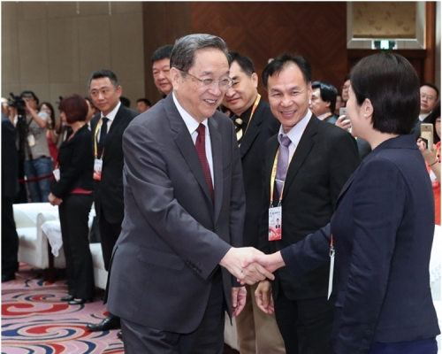 俞正聲促兩岸同胞堅決反對一切分裂國家、損害民族根本利益的行徑。新華社