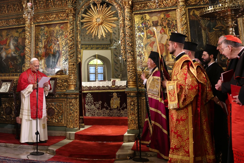 教宗良十四世在土耳其主持彌撒聖祭。路透社