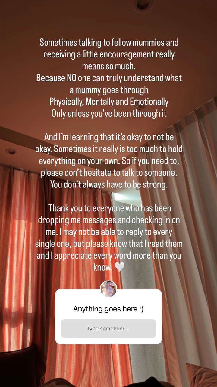 陳芷尤在月子中心休養。