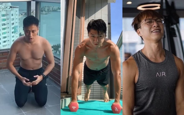 謝東閔與袁偉豪均有挑戰掌上壓，坤哥卻覺得25個太小兒科。