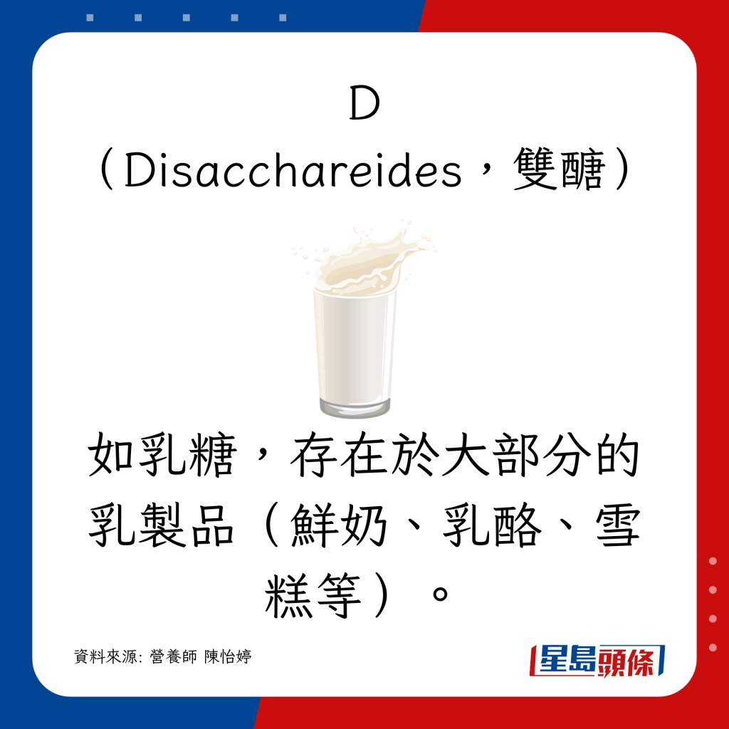 甚么是低FODMAP饮食？D（Disacchareides，双醣）