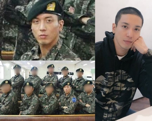 鄭容和入伍後瘦到臉頰凹陷。（網圖）