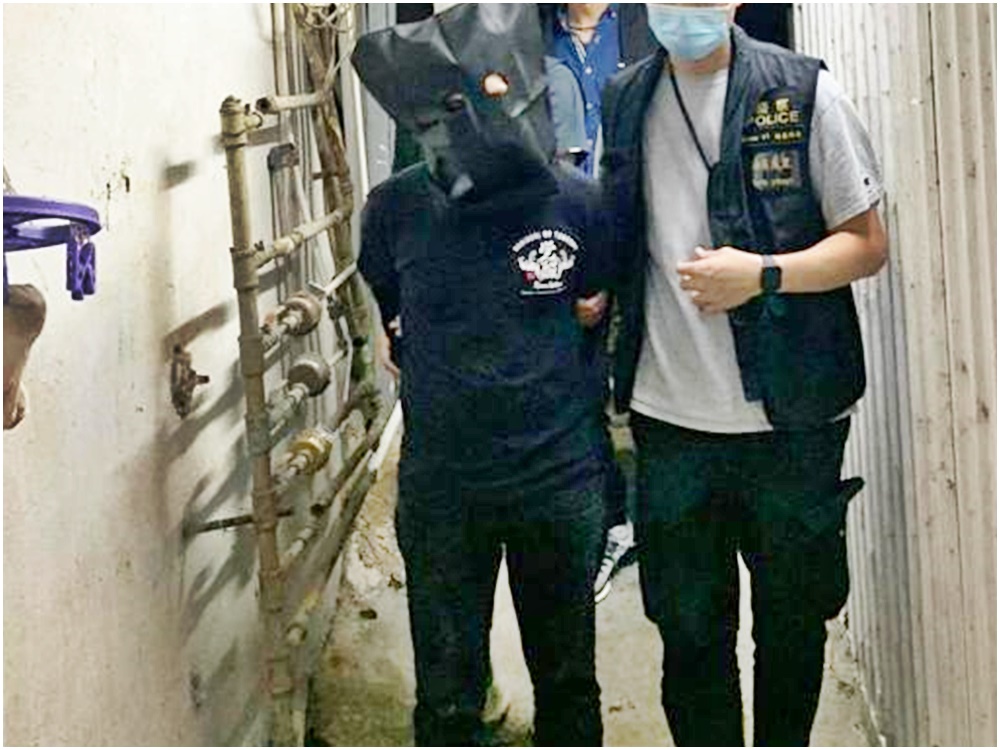 被捕男子。