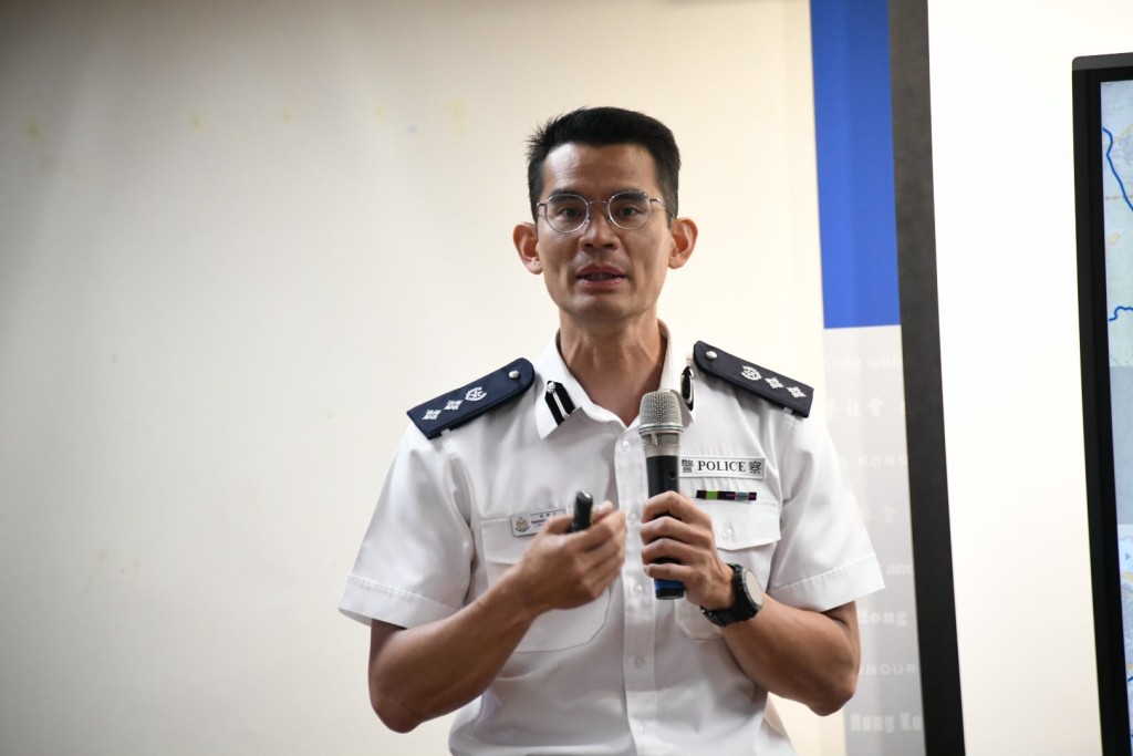 沙田警區指揮官陳樂生。 沙田警區指揮官陳樂生。