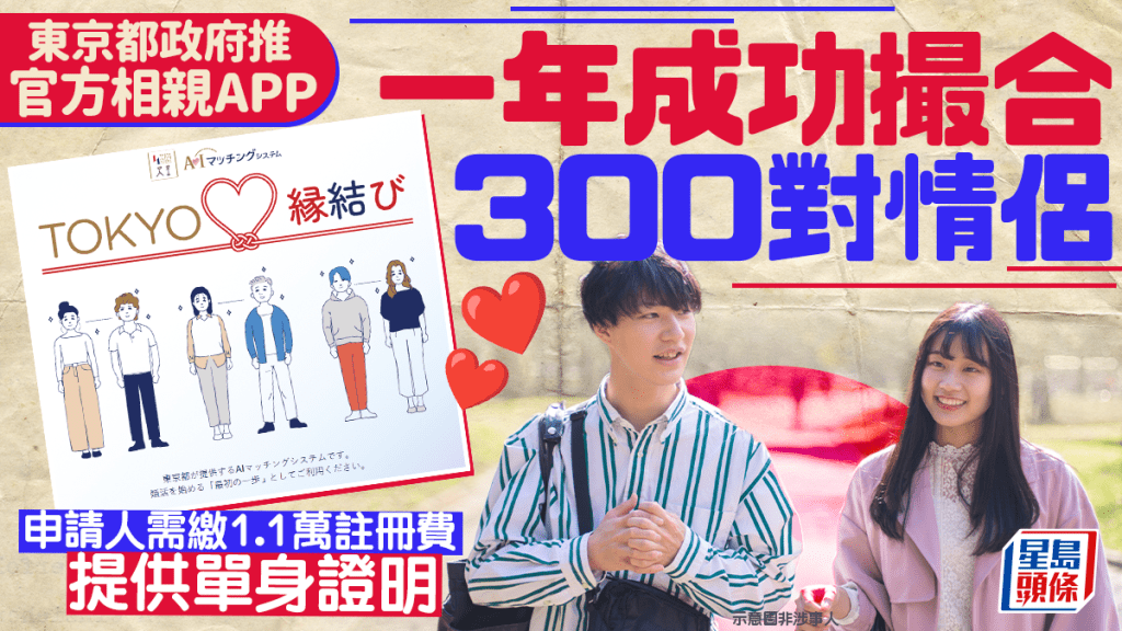愛神丘比特｜東京都政府官方相親app 成功撮合300情侶