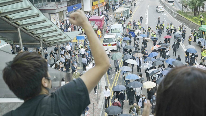 4男女否認中環「和你lunch」暴動 其中一女生今改口認罪 還押8月17日判刑。（資料圖片）