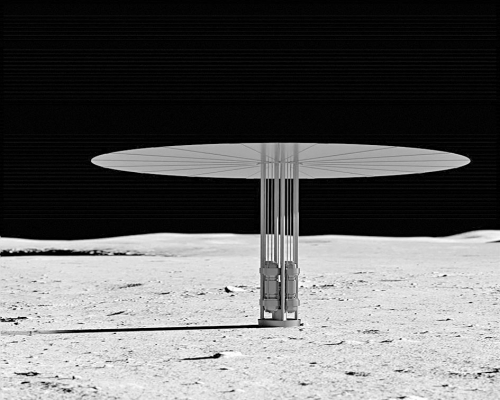 ■NASA發表概念圖,模擬月球上核裂變動力系統。