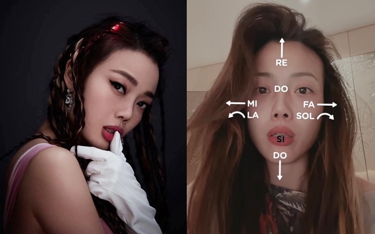 之前在《浪姐2》弗爆赢出的祖儿，现在病到暴瘦及失声，要靠玩滤镜及煲剧解闷。