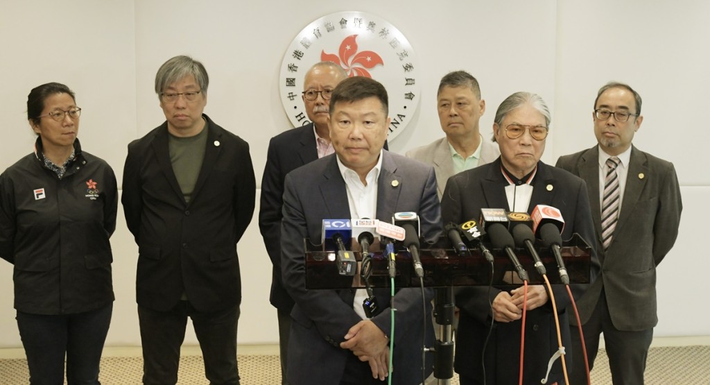 港協發聲明回應冰協批評期望對方就播錯國歌事件提交評細解釋,圖為港協董事會3月24日討論事件。資料圖片
