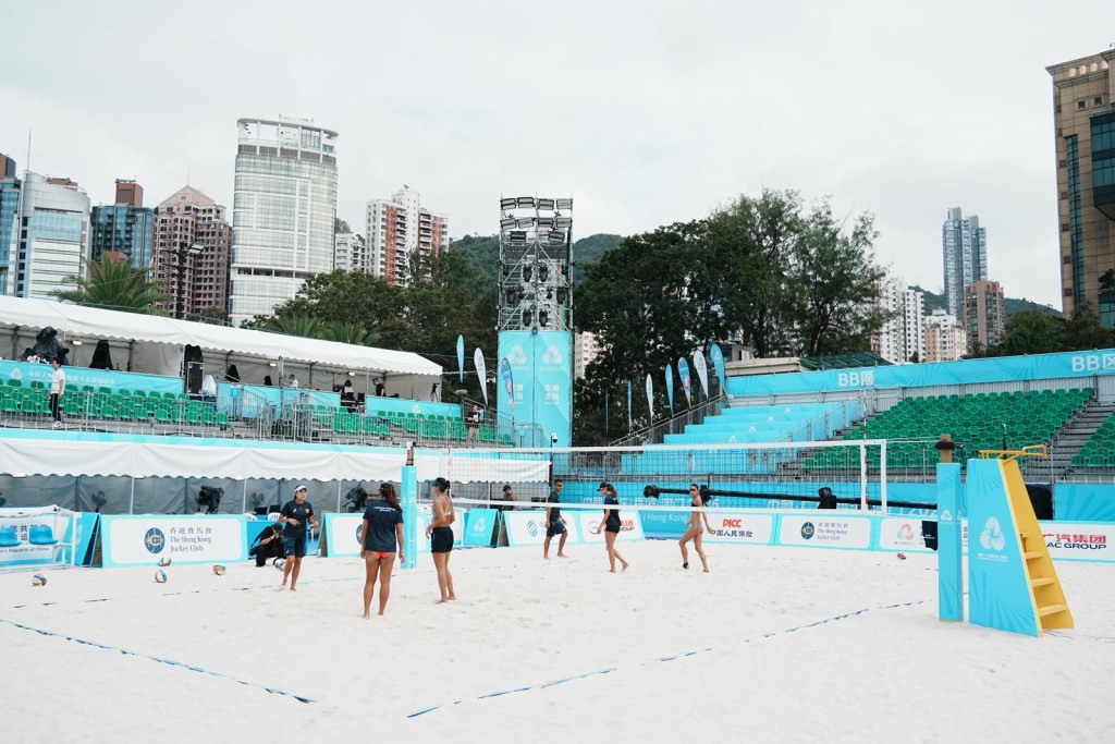 維園沙排主場可容納1300人。汪旭峰攝 維園沙排主場可容納1300人。汪旭峰攝