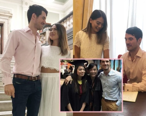 翁靜晶賀女兒劉幸儀結婚。（Facebook圖片）