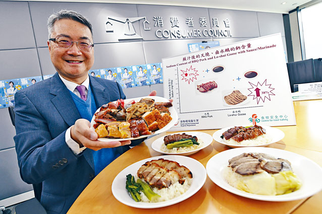 消委会抽取一百款烧味或卤味，发现有三十三款样本属「高钠」食物。