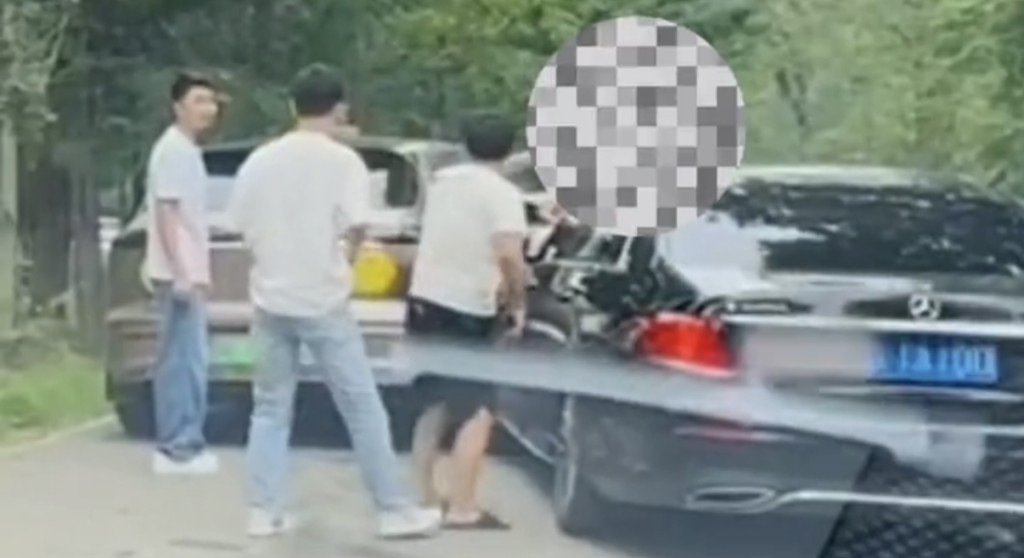 河北動物園兩輛車發生擦碰,多人下車爭論兩隻白虎一旁圍觀。抖音@青流視頻 河北動物園兩輛車發生擦碰,多人下車爭論兩隻白虎一旁圍觀。抖音@青流視頻