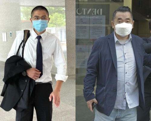 記者鄭靜(左)及總編輯麥景慶（右）。