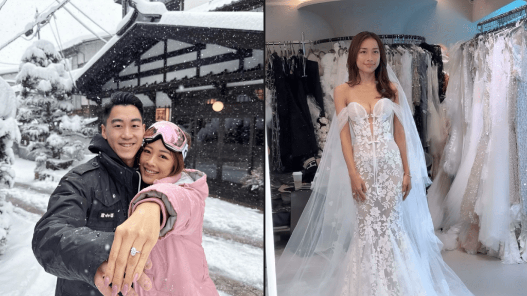 港姐亞軍龐卓欣絕美婚紗照挑戰全透視喱士  深V谷胸盡顯S形曲線  赴泰國揀婚禮場地預支蜜月