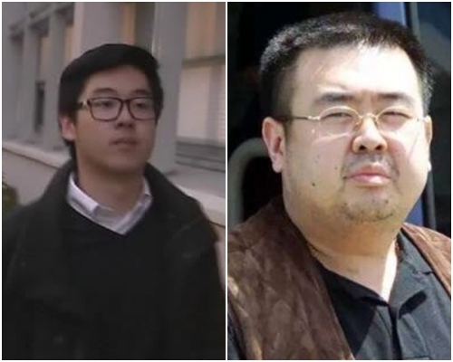 金正男(右)的21歲兒子金韓松(左)去年原本獲牛津大學取錄。網圖