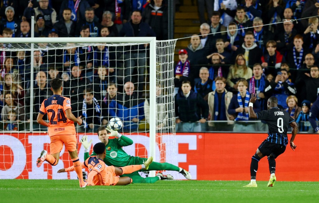 布魯日今場3度領先。路透社